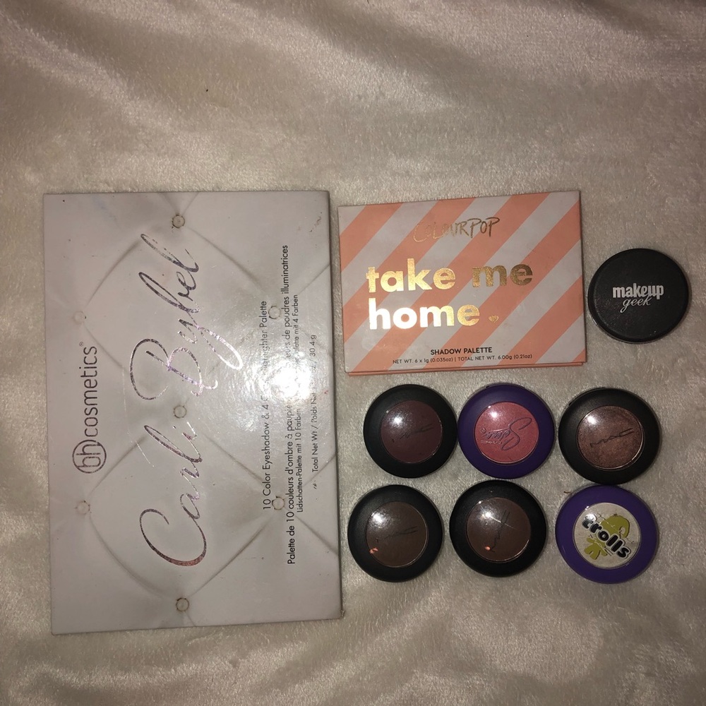 Carli bybel, MAC, Colourpop, Makeup geek eyeshadow